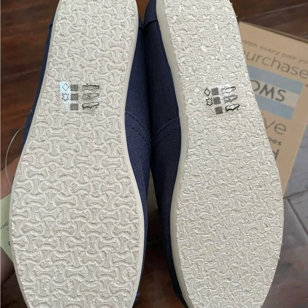 TOMS Blue Canvas Slip-Ons